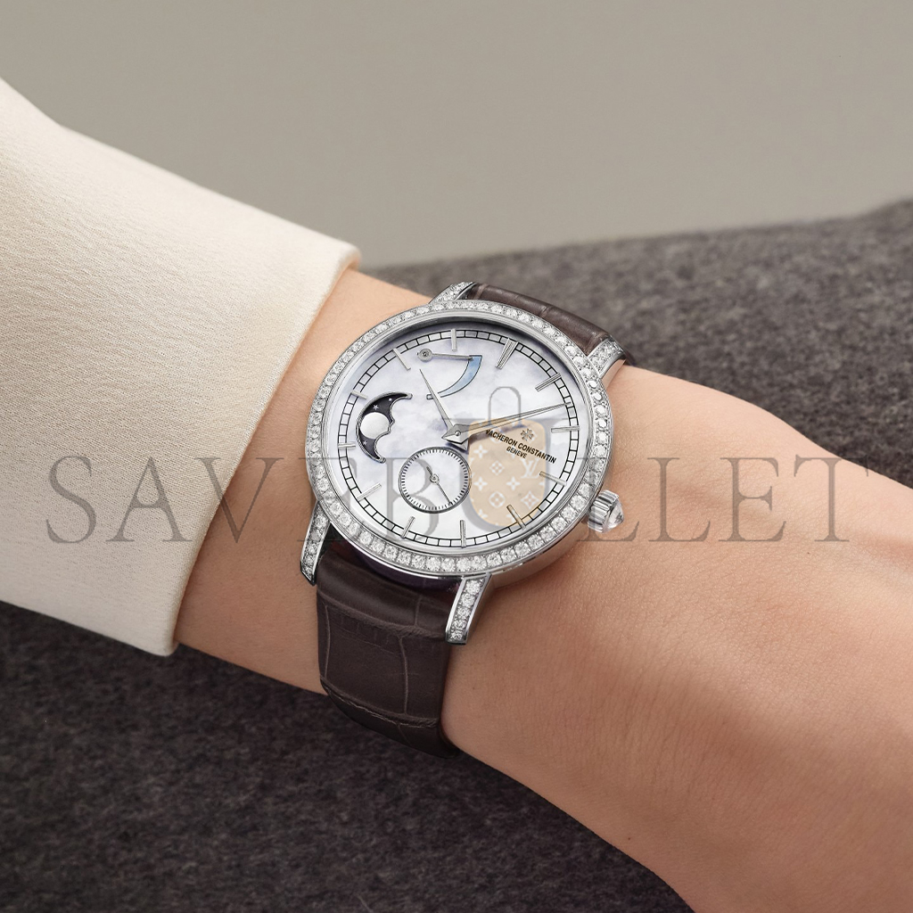 vacheron Co*sta*t*n traditionnelle series moon phases 36mm white gold watch 83570/000g-9916